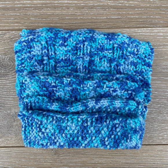 Set of 3 Handmade Multi Blue Shade Dishcloths - Picture 3 of 8